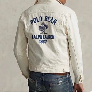 Polo Ralph Lauren Polo Bear Embroidered Trucker Jacket Ralph Lauren XL NWT
